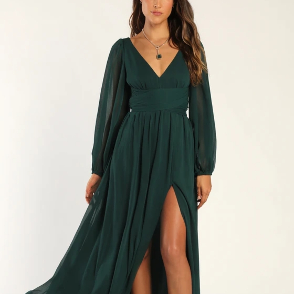 Lulu's Deep Green Maxi Dress